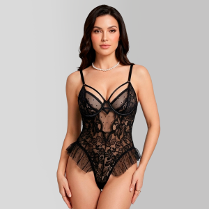 Lencería Negra 1 Pieza