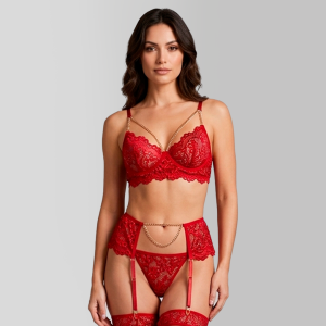 Lencería Roja 3 Piezas