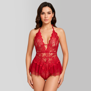 Lencería Roja tipo Vestido 1 Pieza